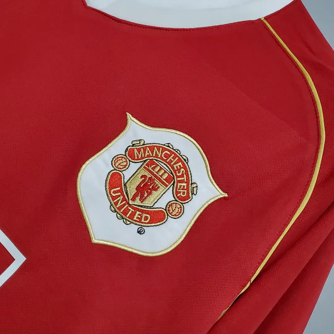 2006-2007 Retro Long Sleeve Manchester United Home Football Jersey 1:1 Thai Quality