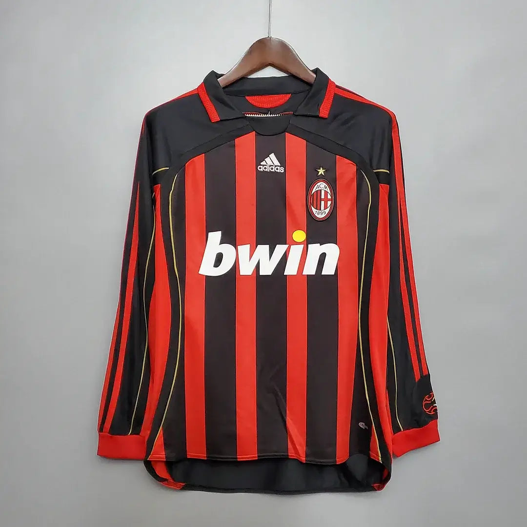 2006/2007 Retro Long Sleeve AC Milan Home Football Jersey 1:1 Thai Quality