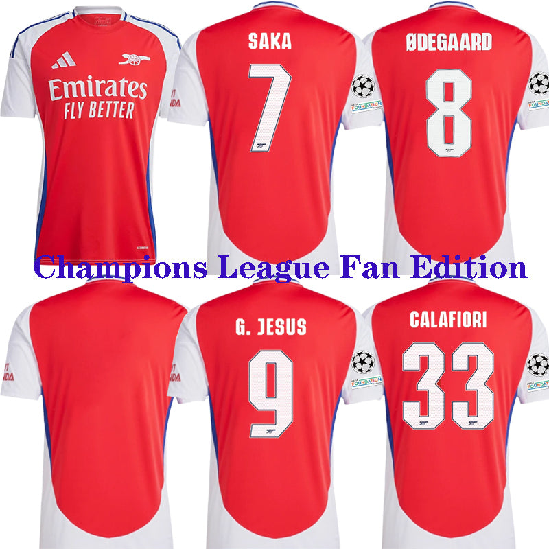 2024/2025 Arsenal Heim-Fußballtrikot, Fan-Edition, Champions-League-Edition, 1:1, Thai-Qualität