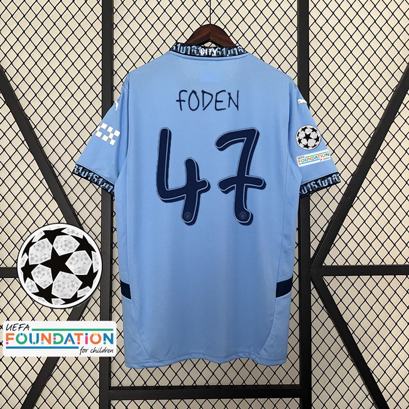 2024/2025 Manchester City Home Fan Edition Champions League Fußballtrikot 1:1 Thailändische Qualität