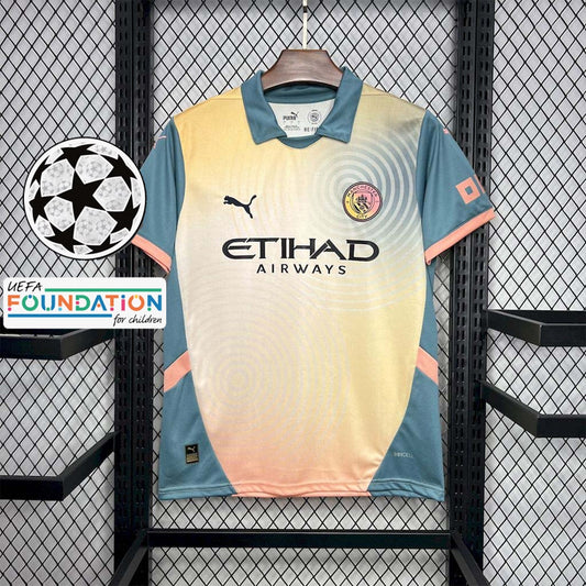 2024/2025 Manchester City 4. Auswärts-Fan-Edition Champions League Fußballtrikot 1:1 Thailand-Qualität