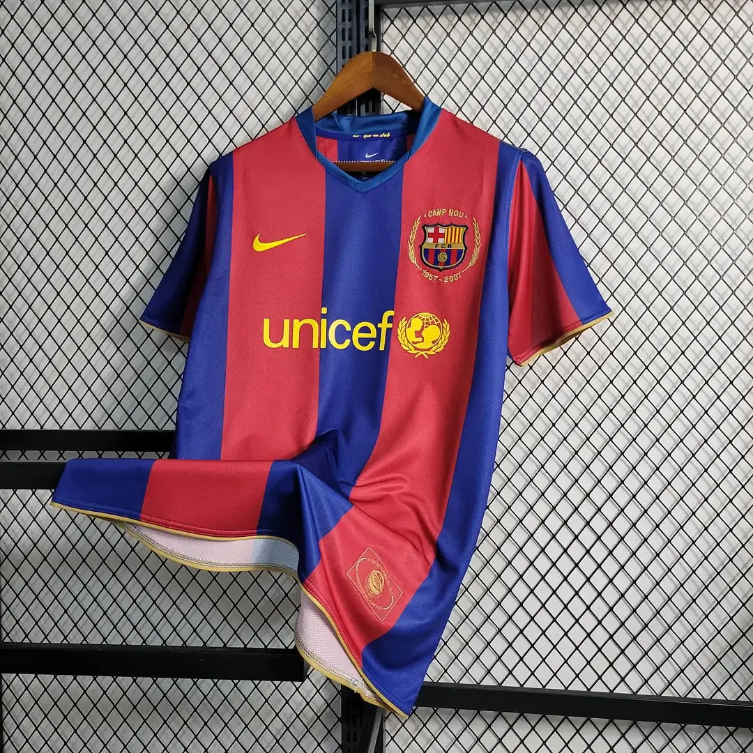 Vintage Barcelona Home Football Jersey 2007/2008 1:1 Thai Quality