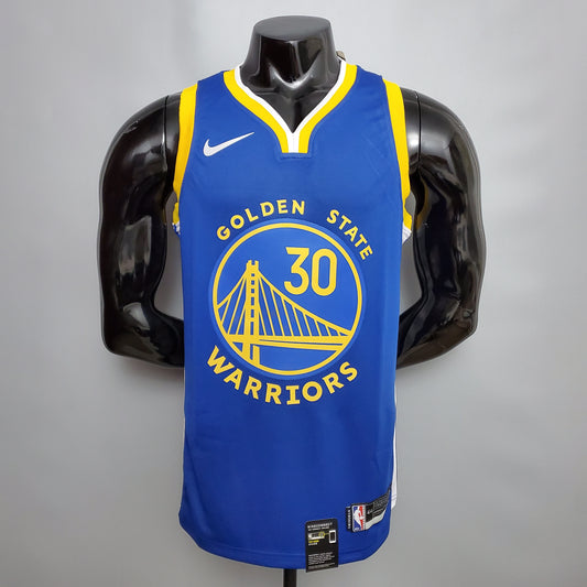 Curry #30 Golden State Warriors blue NBA jersey Size:XS-XXL Nike connect recognition