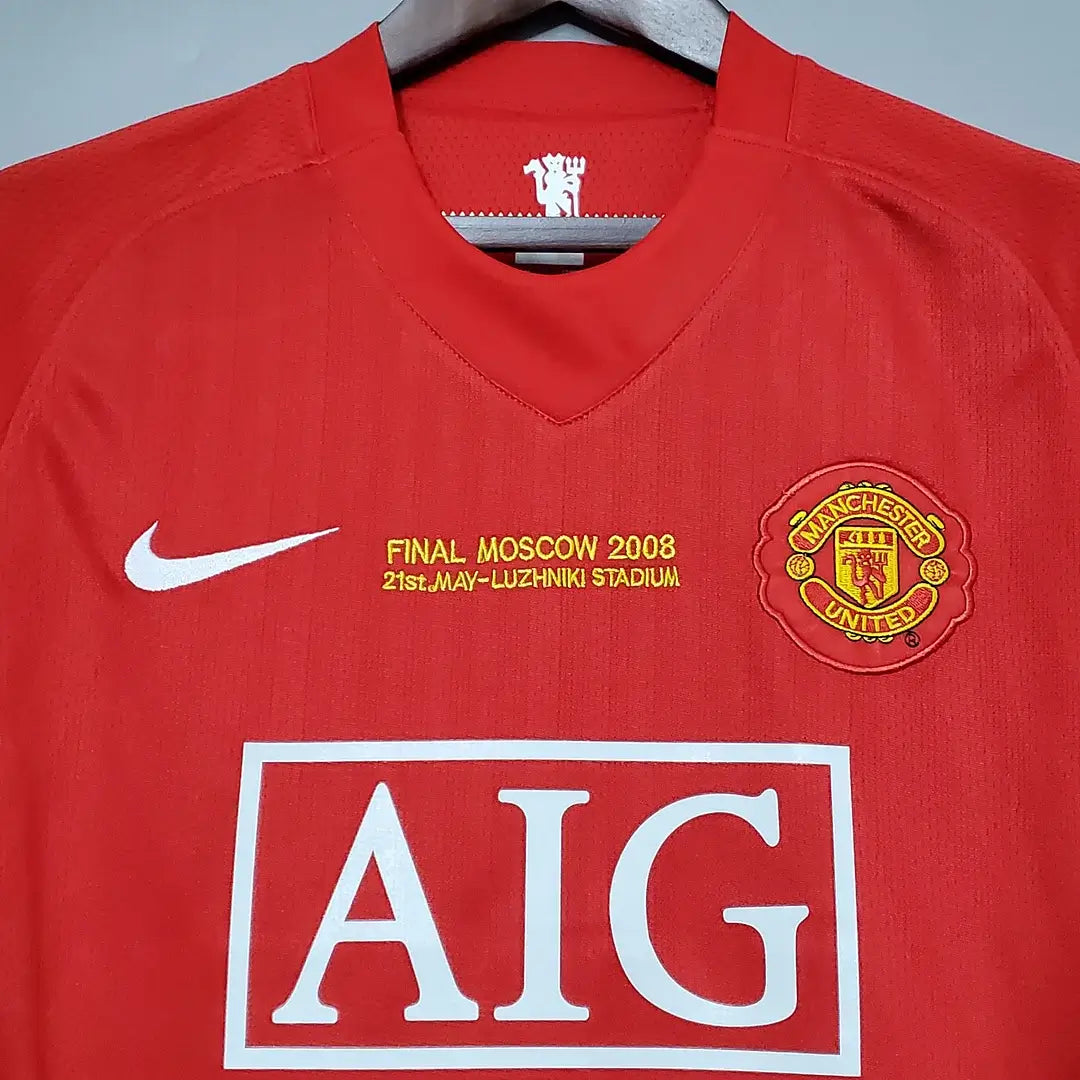 2007/2008 Retro Manchester United Home Champions League Edition Football Jersey 1:1 Thai Quality