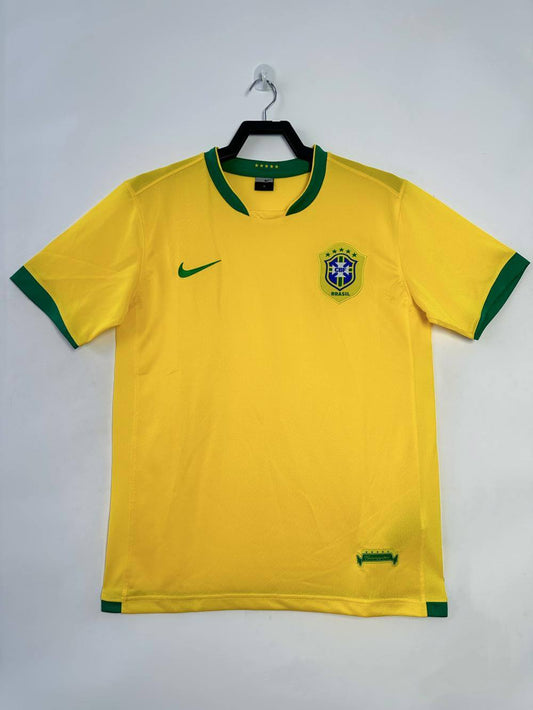 2006 Brazil Home Retro Jersey Front Fan Edition Thai Edition Quality 1:1