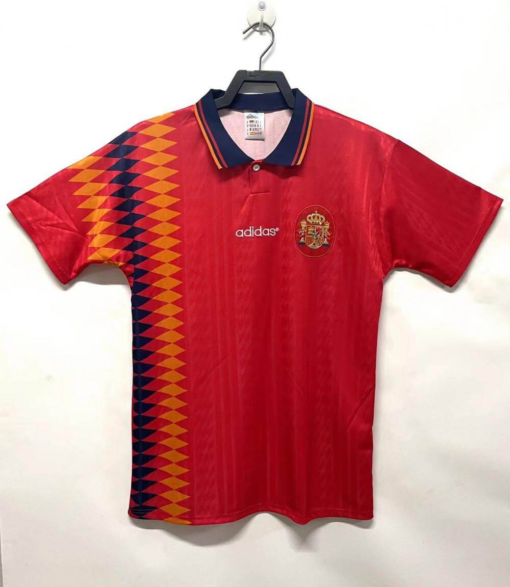 1994 Spain home jersey retro version Thai version quality 1:1 quality