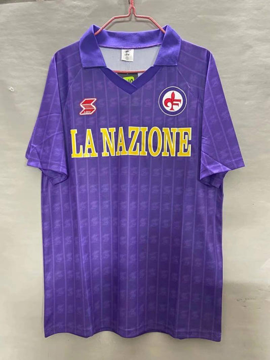 1989-1990 Fiorentina Home Retro Jersey Thai Version Quality 1:1 Quality