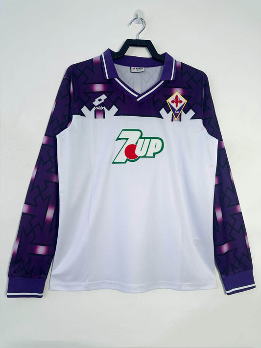 1992-1993 Fiorentina Away White Jersey Retro Thai Version Quality 1:1 Quality