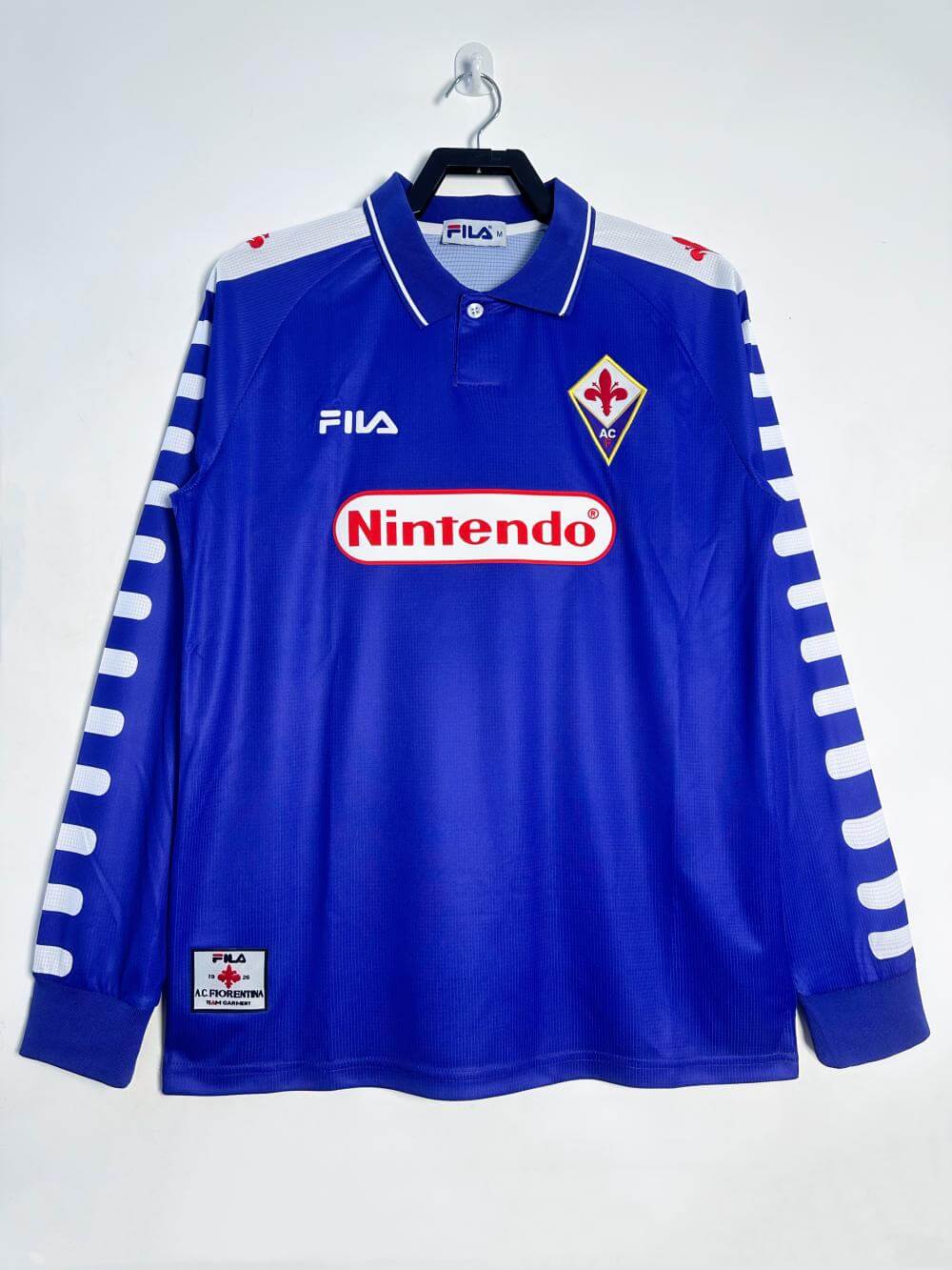 1998-1999 Fiorentina Home Long Sleeve Jersey Retro Thai Version Quality 1:1 Quality