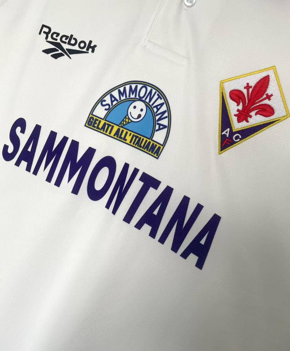 1995-1996 Fiorentina Away Jersey White Retro Edition 1:1 Quality