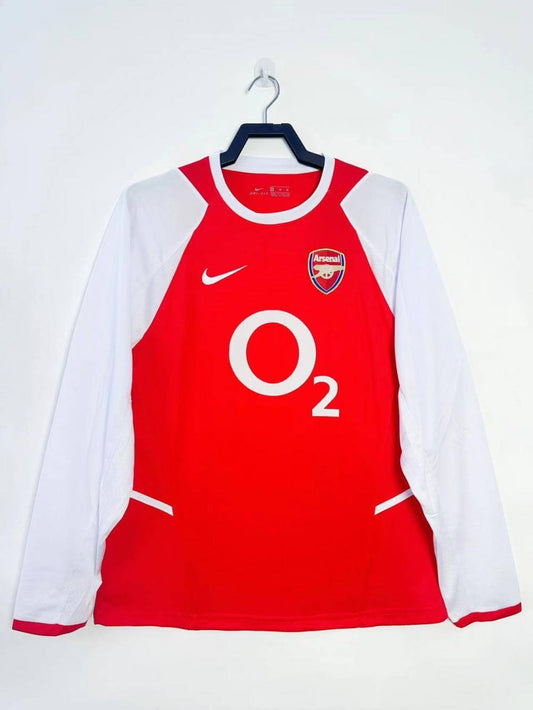 02-04 Arsenal Home Jersey Long Sleeve Retro Edition 1:1 Quality