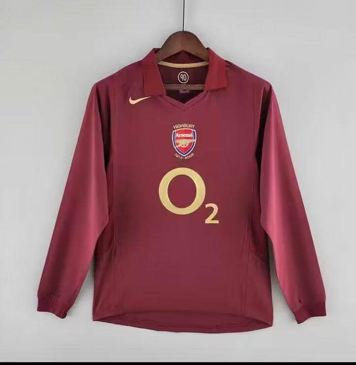 05-06 Arsenal Home Jersey Long Sleeve Retro Edition 1:1 Quality