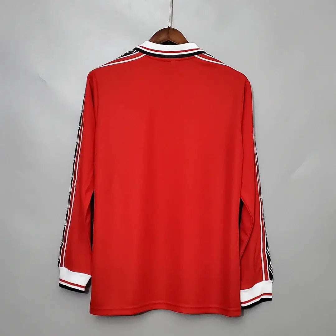 1998-1999 Retro Long Sleeve Manchester United Home Football Jersey 1:1 Thai Quality