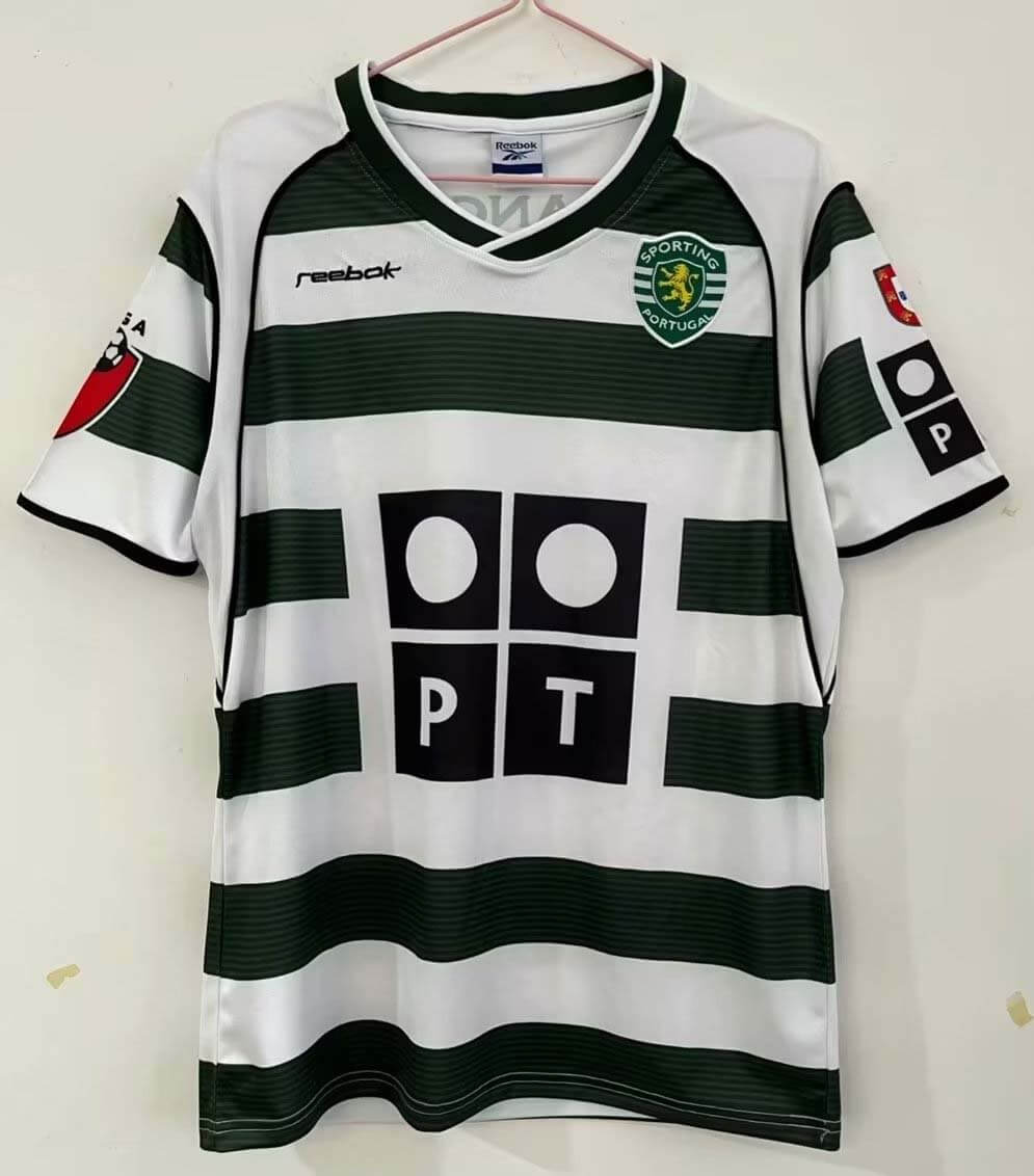 2002/2003 Vintage Sporting Lisbon Home Football Jersey 1:1 Thai Quality