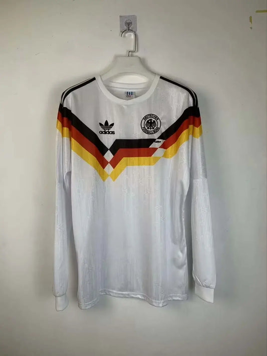 1990 Vintage Long Sleeve Germany Home Football Jersey 1:1 Thai Quality