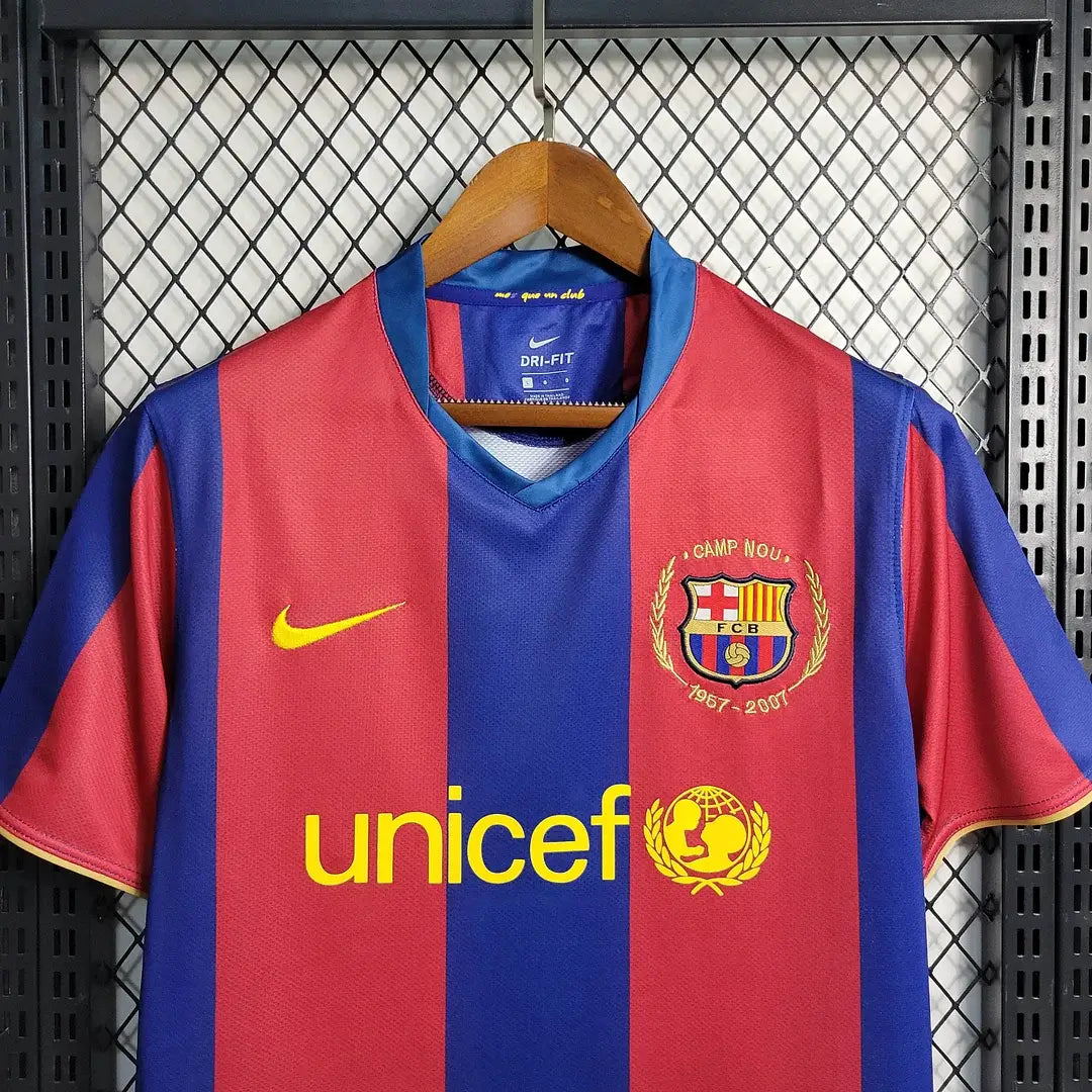 Vintage Barcelona Home Football Jersey 2007/2008 1:1 Thai Quality