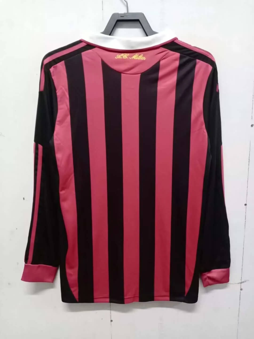 2009/2010 Retro Long Sleeve AC Milan Home Football Jersey 1:1 Thai Quality