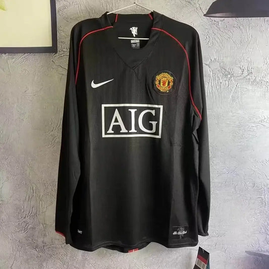 2007/2008 Retro Long Sleeve Manchester United Third Away Football Jersey 1:1 Thai Quality