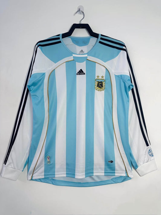 2006 Argentina home long sleeve football shirt 1:1 Thailand quality