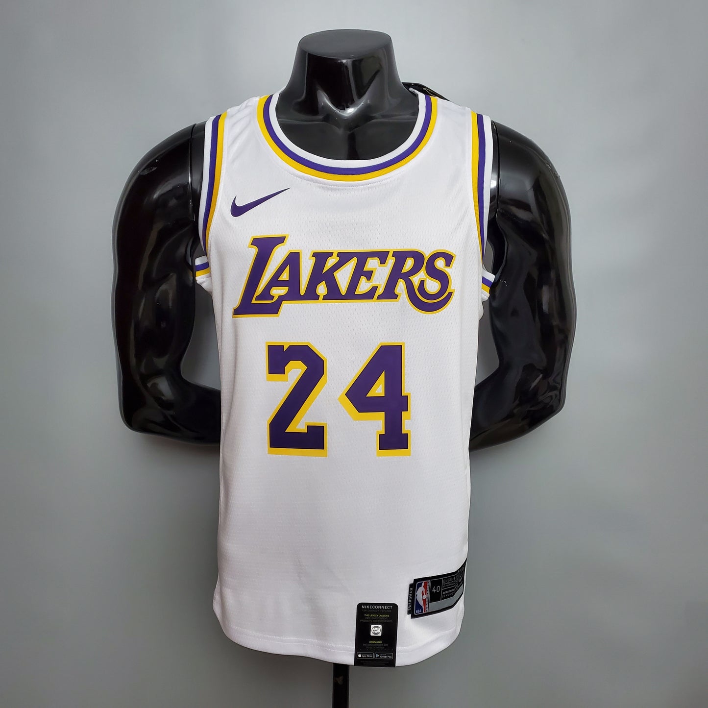 New Bryant #24 Los Angeles Lakers white NBA jersey Size:XS-XXL Nike connect recognition