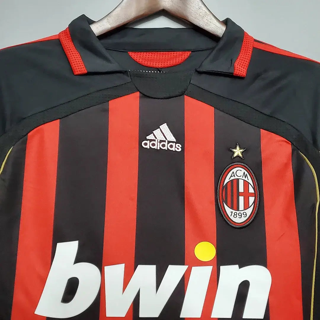 2006/2007 Retro Long Sleeve AC Milan Home Football Jersey 1:1 Thai Quality