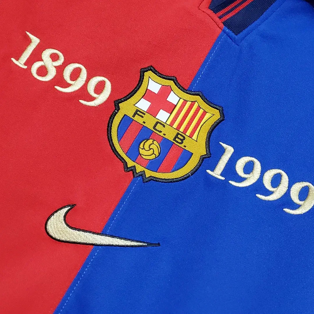 1999/2000 Vintage Barcelona Home 100th Anniversary Edition Football Jersey 1:1 Thai Quality