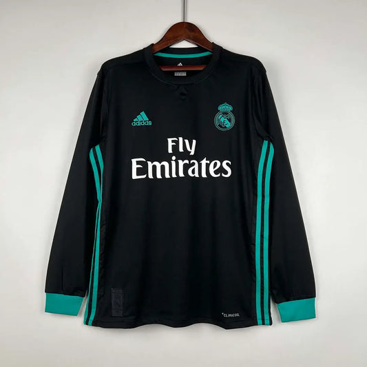 2017/2018 Retro Long Sleeve Real Madrid Away Football Shirt 1:1 Thai Quality