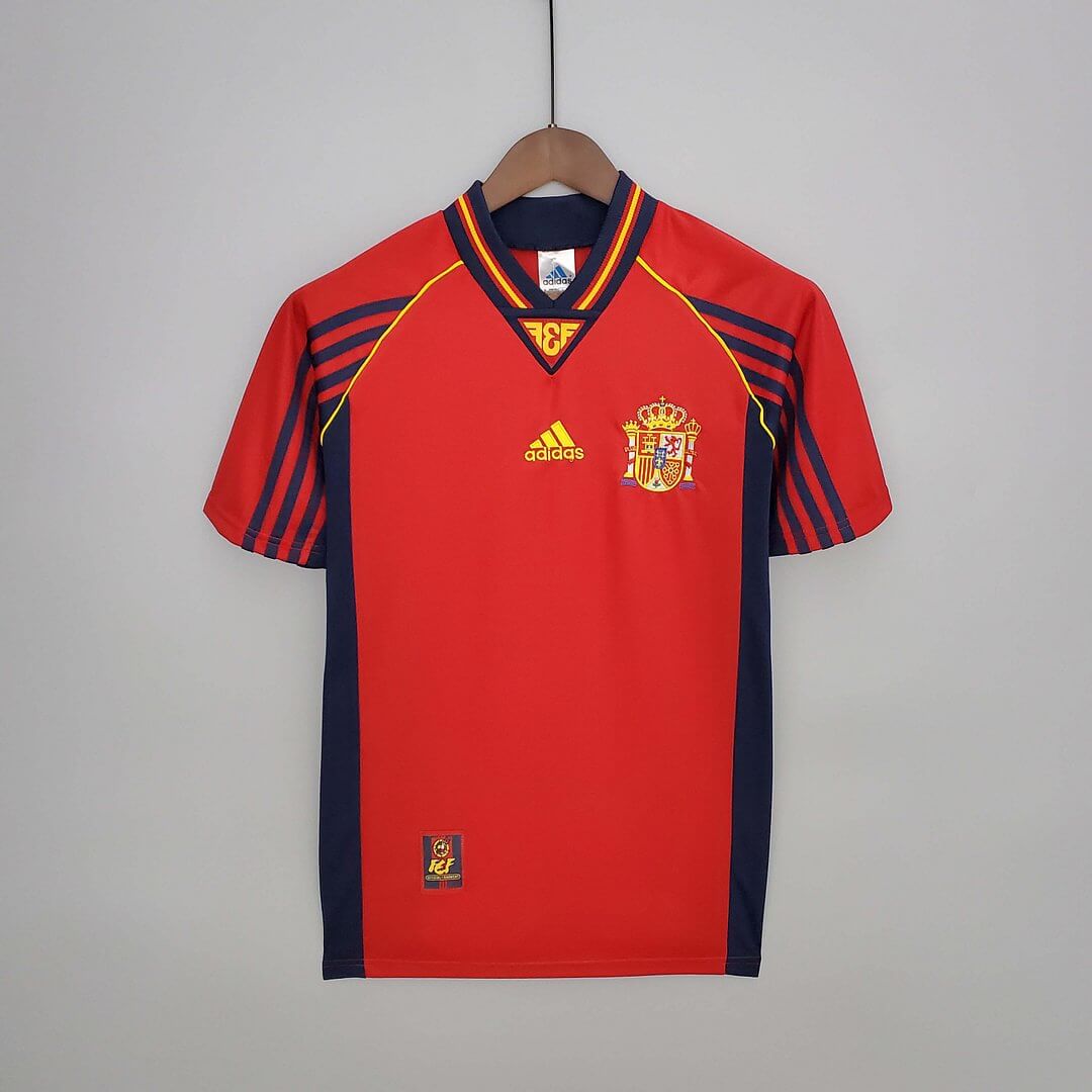 1998 Retro Spain Home Football Shirt 1:1 Thai Quality