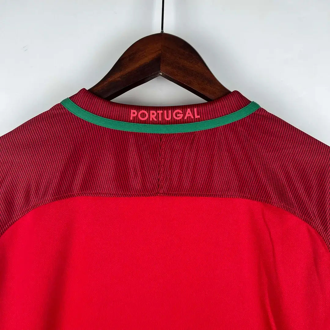 2016 Retro Long Sleeve Portugal Home Football Jersey 1:1 Thailand Quality